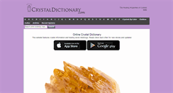 Desktop Screenshot of crystaldictionary.com