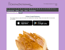 Tablet Screenshot of crystaldictionary.com